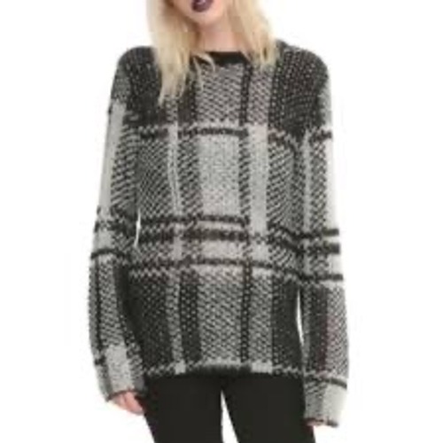 Royal Bones Daang Goodman Plaid Goth Grunge Dark Academia Sweater Size Small